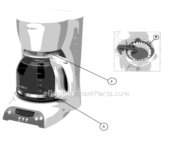 Page A Diagram and Parts List for SKX26  Mr Coffee Coffee Maker